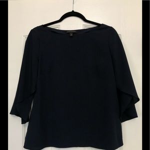 Blue silk Banana Republic blouse